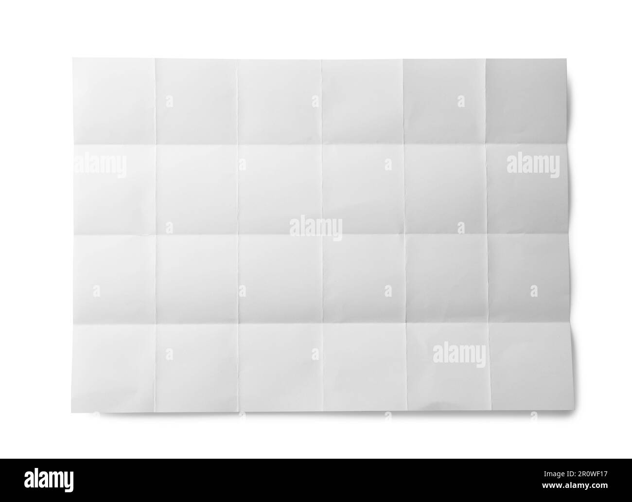 Blank sheet of paper with creases, top view Stock Photo Alamy
