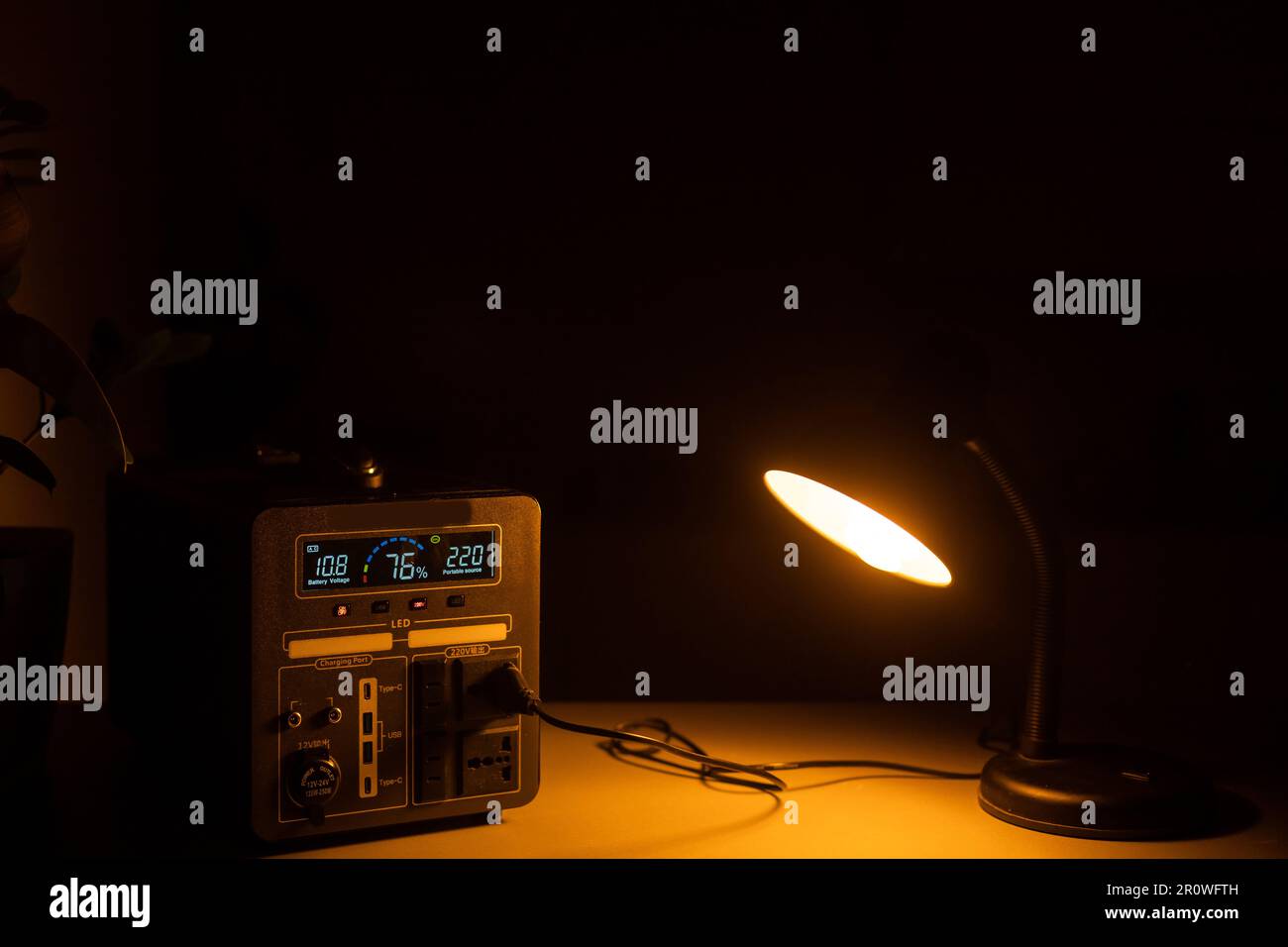 portable charging station charges gadgets Stock Photo
