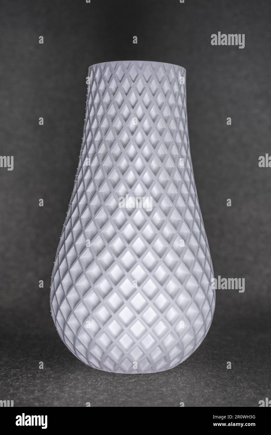 Vase printed on a 3D printer. Stock Photo