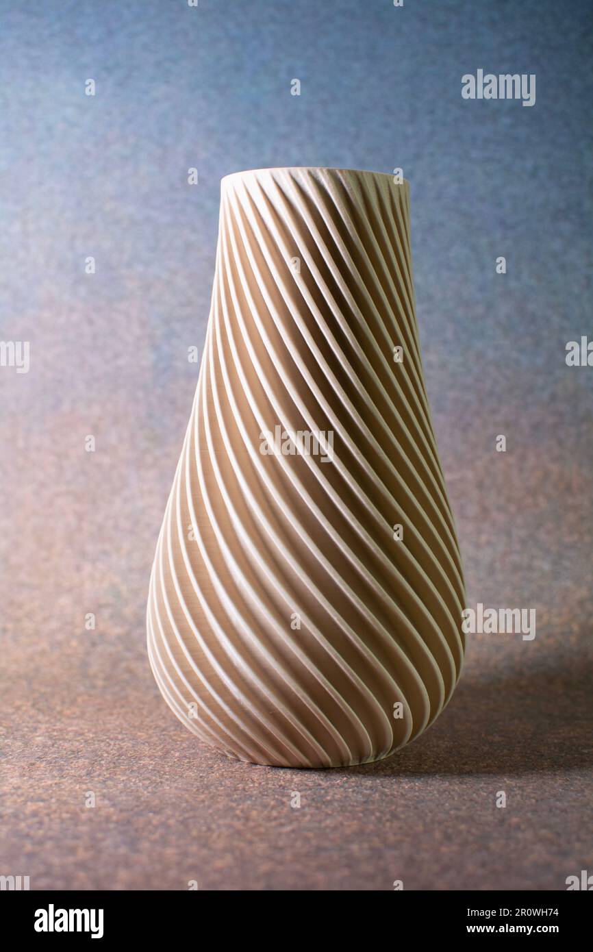 Vase printed on a 3D printer. Stock Photo