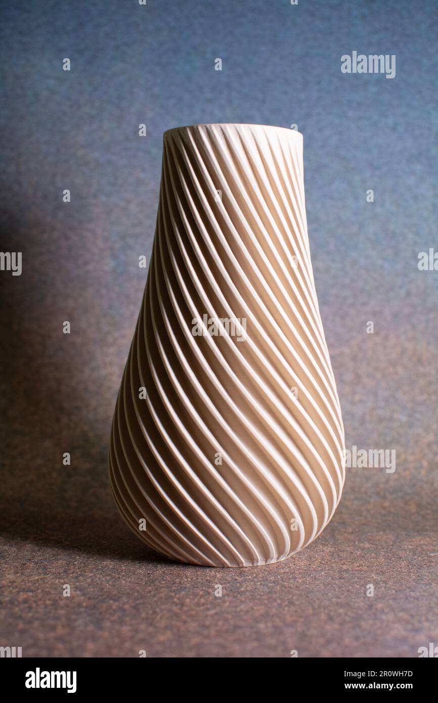 Vase printed on a 3D printer. Stock Photo