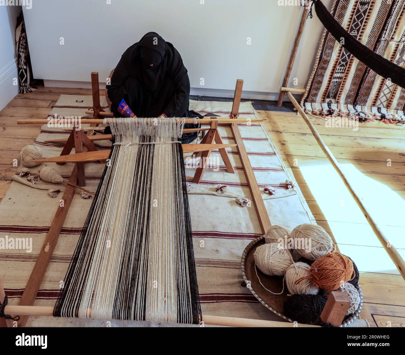 London UK 10 May 2023 The Crafts of Qatar The Art of Al Sadu Textile