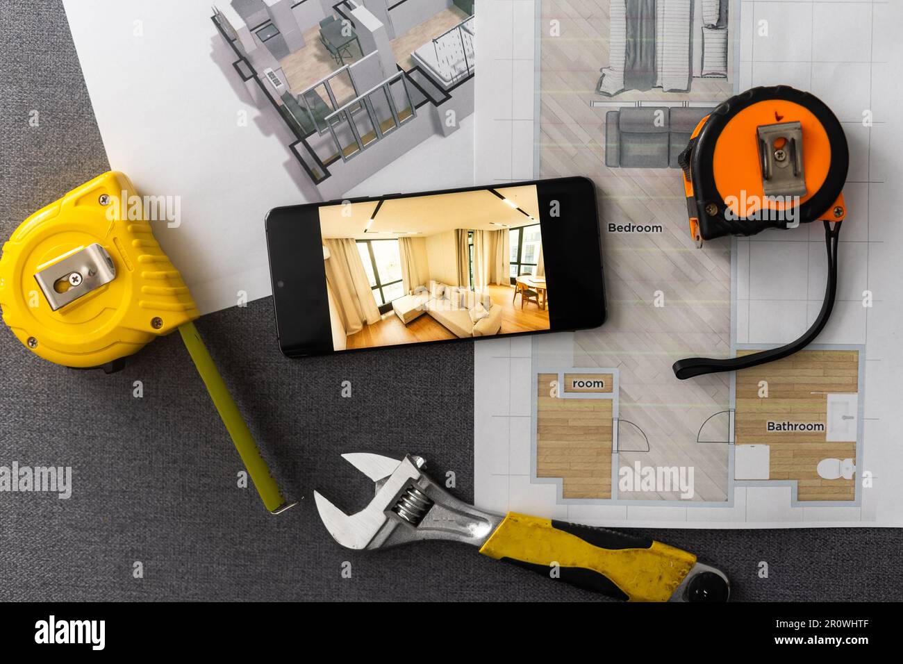Designer working at new mobile applications Stock Photo