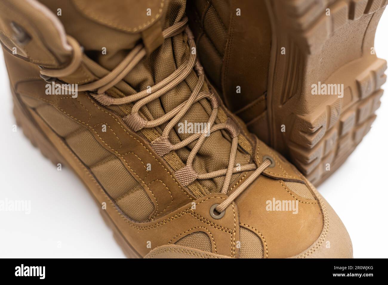 modern army boots isolated on white background stock photo Stock Photo