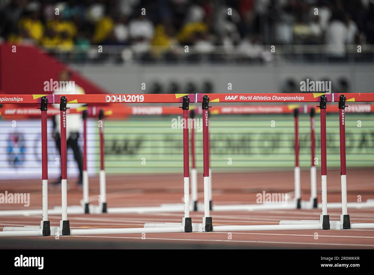 110m hurdles at the Doha 2019 World Championships Stock Photo - Alamy