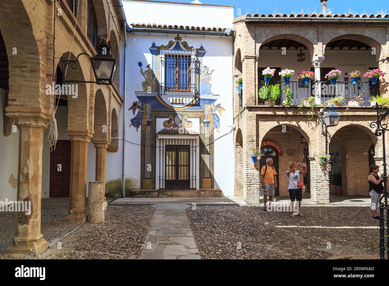 CORDOBA, SPAIN - MAY 23, 2017: This is an one of the courtyards of the old Jewish Quarter (Juderia) of the city. Stock Photo