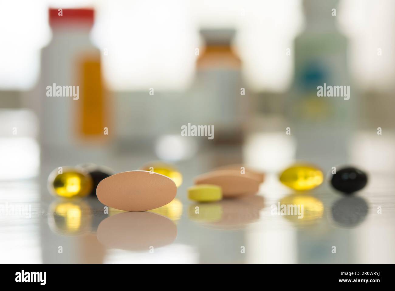 Vitamins. Close Up Pill With Cod Liver Oil Omega3. Nutrition. Healthy