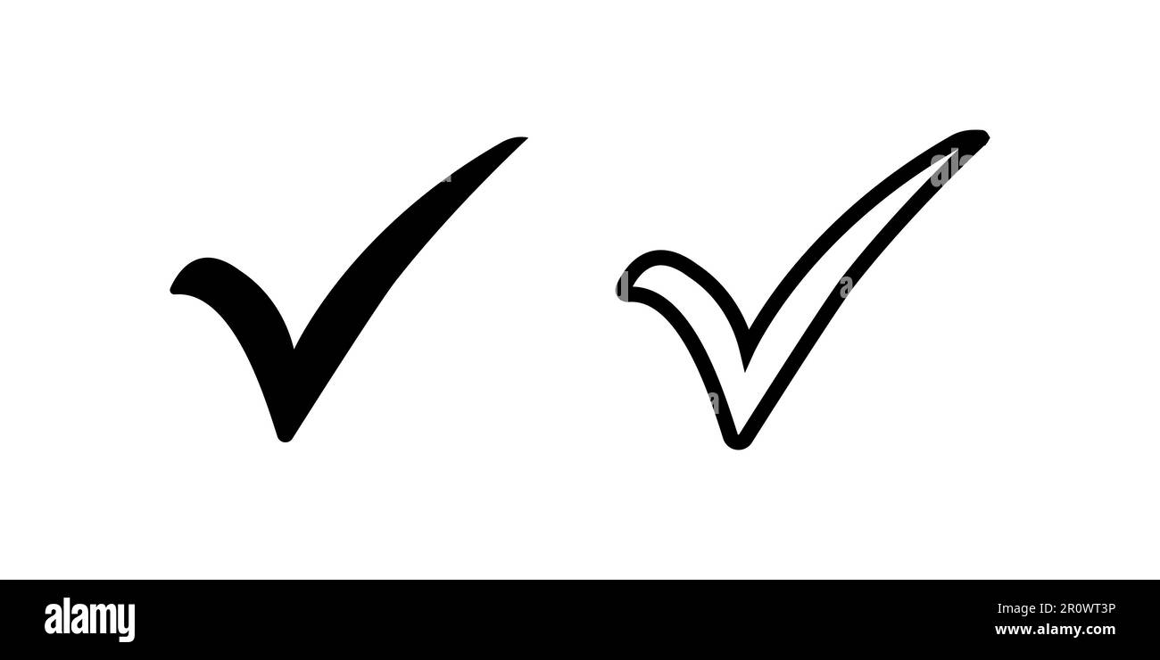 Check mark icon vector illustration. Tick mark sign and symbol Stock