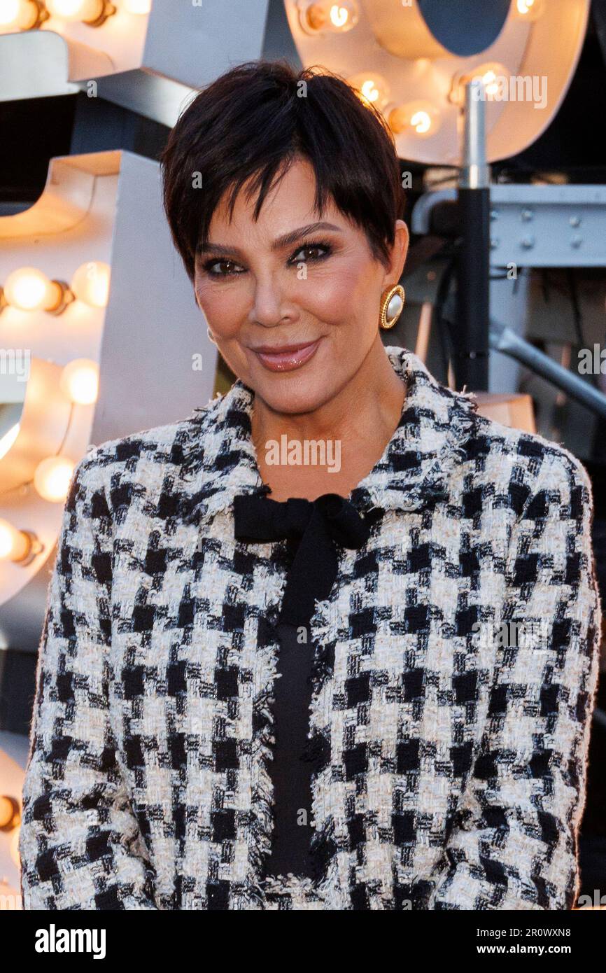 Kris Jenner arrives at the Chanel Cruise 2022/2023 Fashion Show on Tuesday, May  9, 2023, at Paramount Studios in Los Angeles. (Photo by Willy Sanjuan/ Invision/AP Stock Photo - Alamy