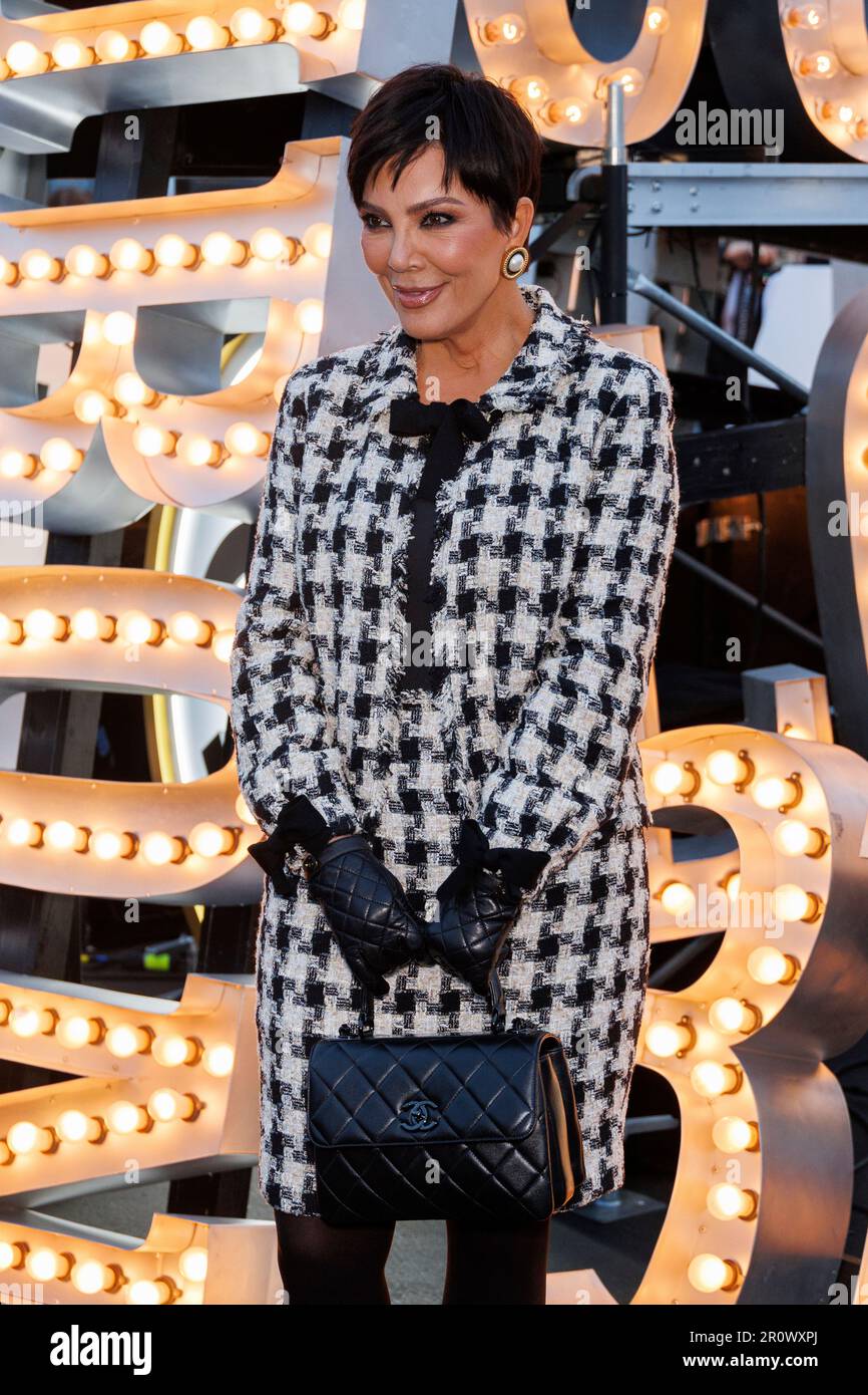Kris Jenner arrives at the Chanel Cruise 2022/2023 Fashion Show on Tuesday,  May 9, 2023, at Paramount Studios in Los Angeles. (Photo by Willy  Sanjuan/Invision/AP Stock Photo - Alamy