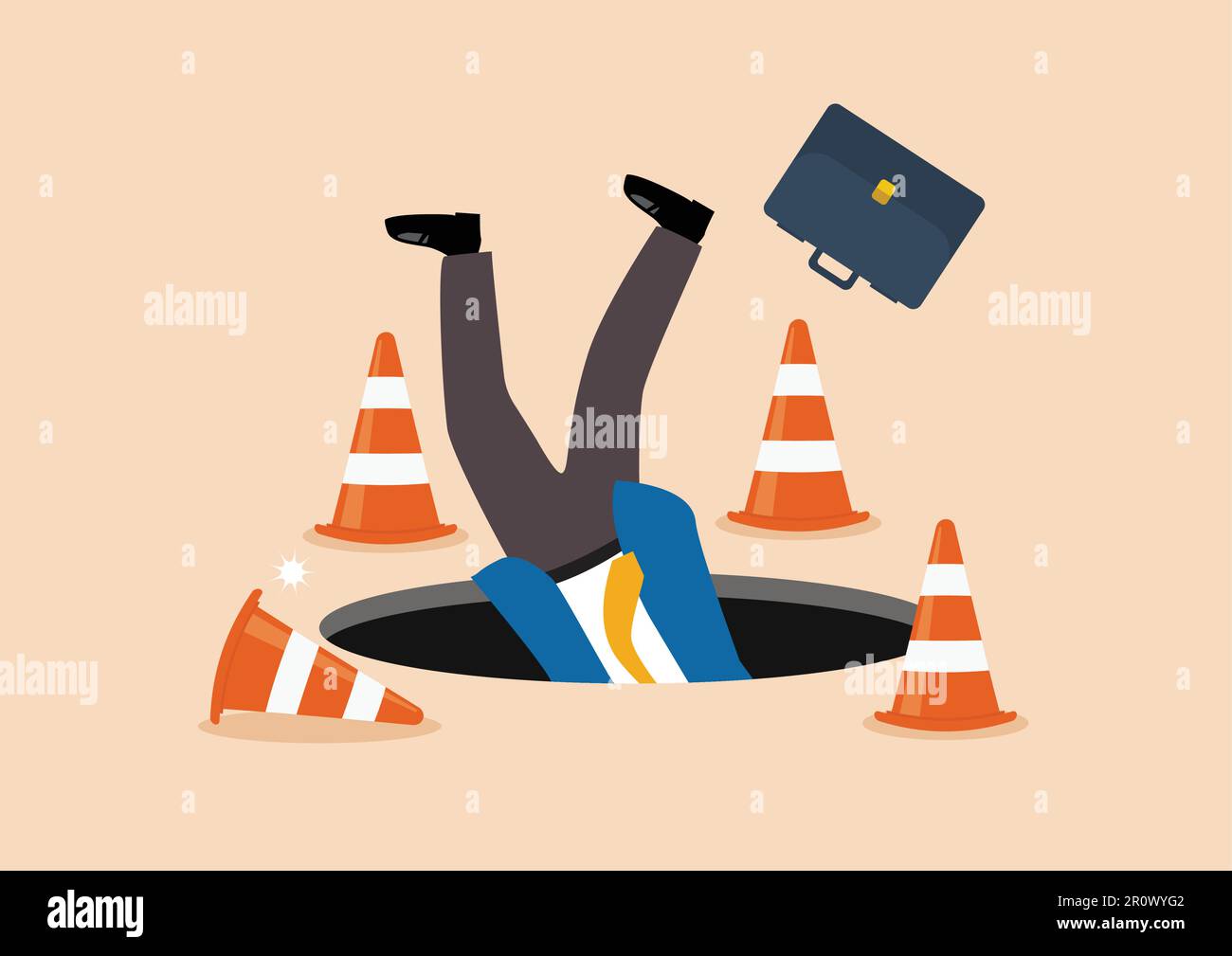 Fall down hole Stock Vector Images - Alamy
