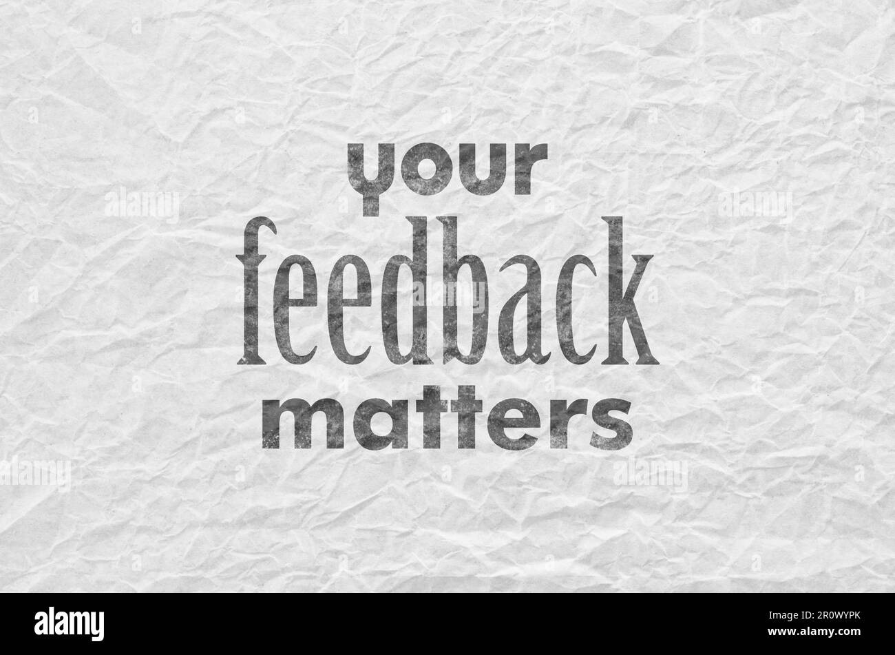 your feedback matters sign on white background Stock Photo Alamy