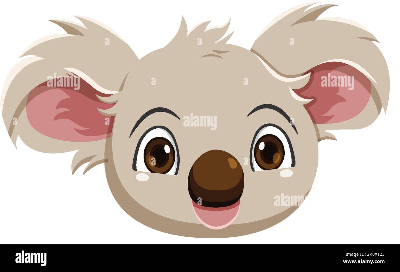 Cute koala cartoon character isolated illustration Stock Vector Image ...