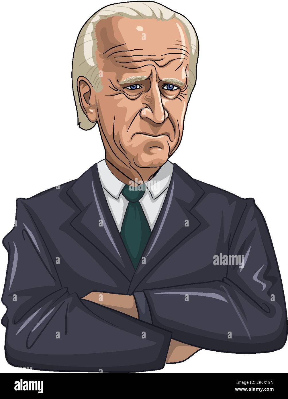 Joe Biden in Formal Attire illustration Stock Vector