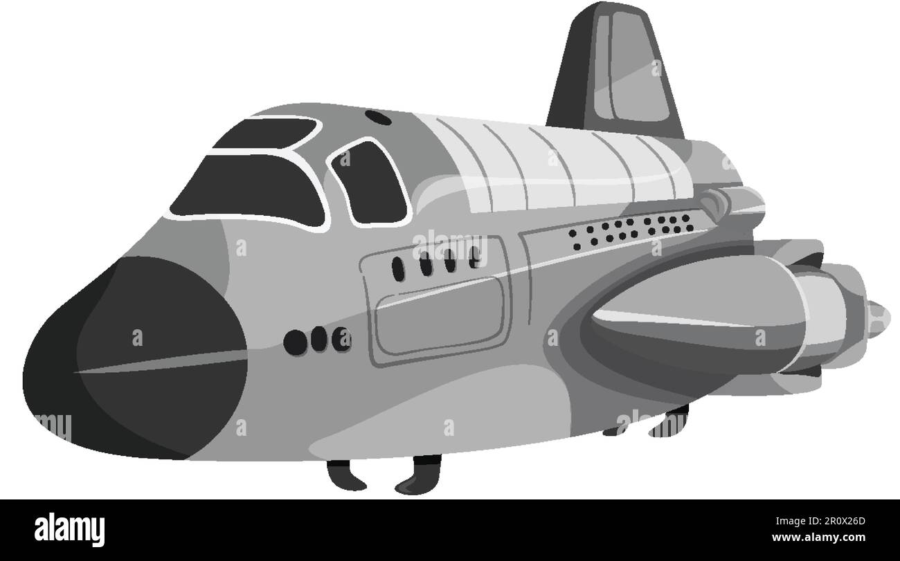 Space Shuttle Isolated on White Background illustration Stock Vector