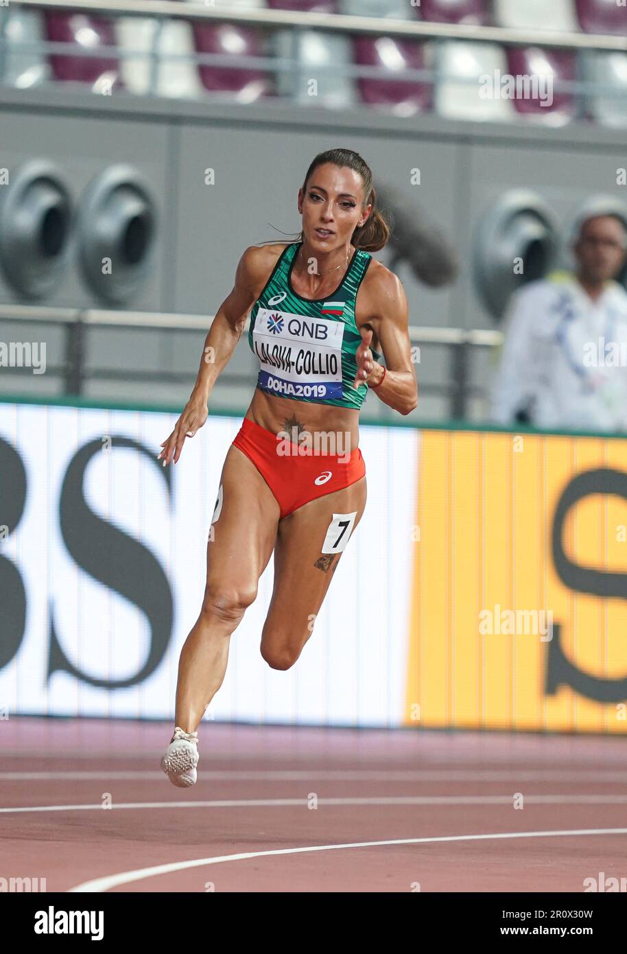 Ivet LalovaCollio running the 200m at the 2019 World Athletics