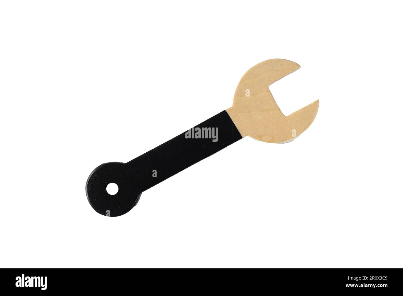 Baby wooden toy key hexagon on white background Isolated on white background Stock Photo Alamy