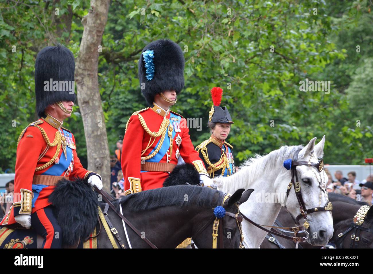 Prince Charles Prince Williams And Princess Anne On Their Horses At Prince Charles Prince Williams And Princess Anne On Their Horses At