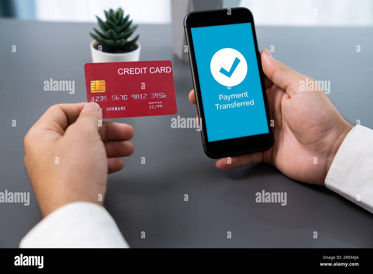 Digital payment via credit card on smartphone app. Fast, secure and