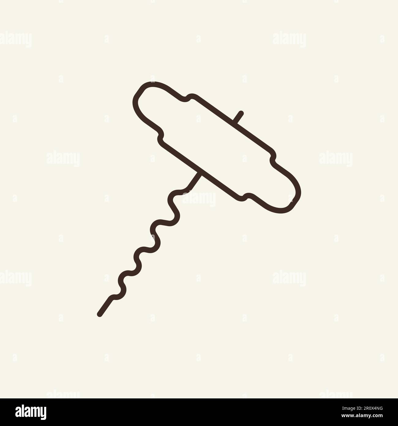 Corkscrew line icon Stock Vector