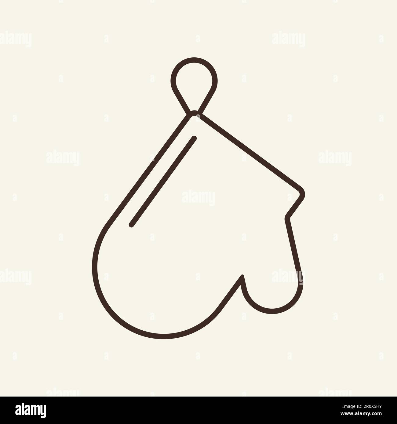 Potholder line icon Stock Vector