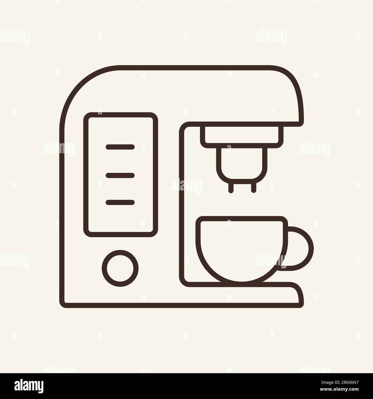 Coffee machine line icon Stock Vector