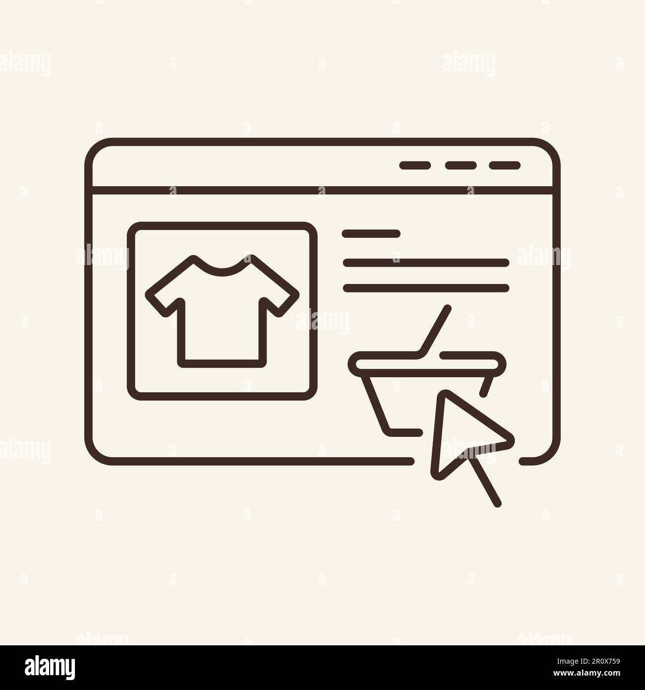 Online shopping line icon Stock Vector Image & Art - Alamy