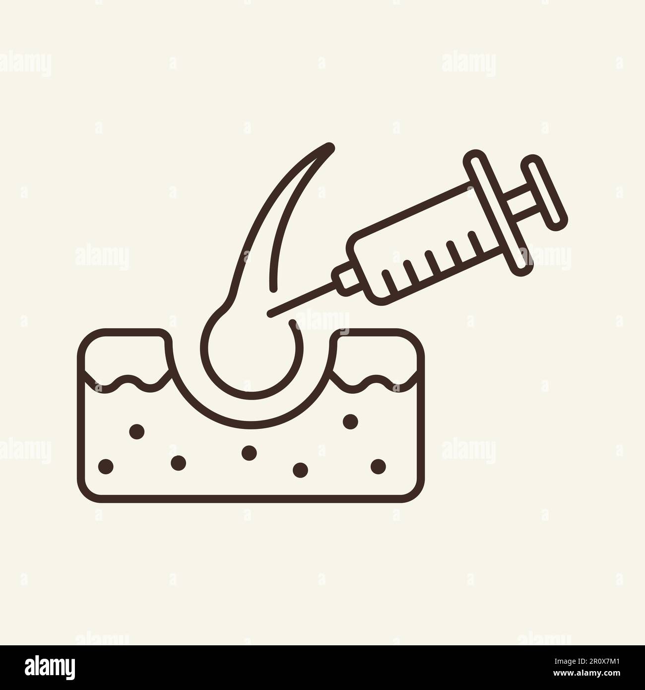 Ozone therapy line icon Stock Vector