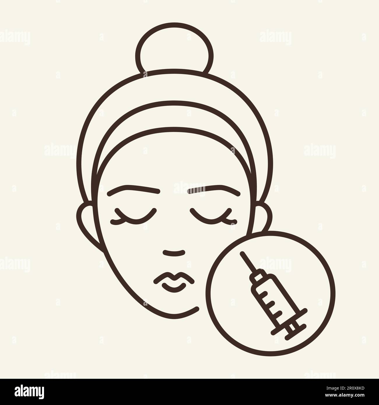 Mesotherapy line icon Stock Vector