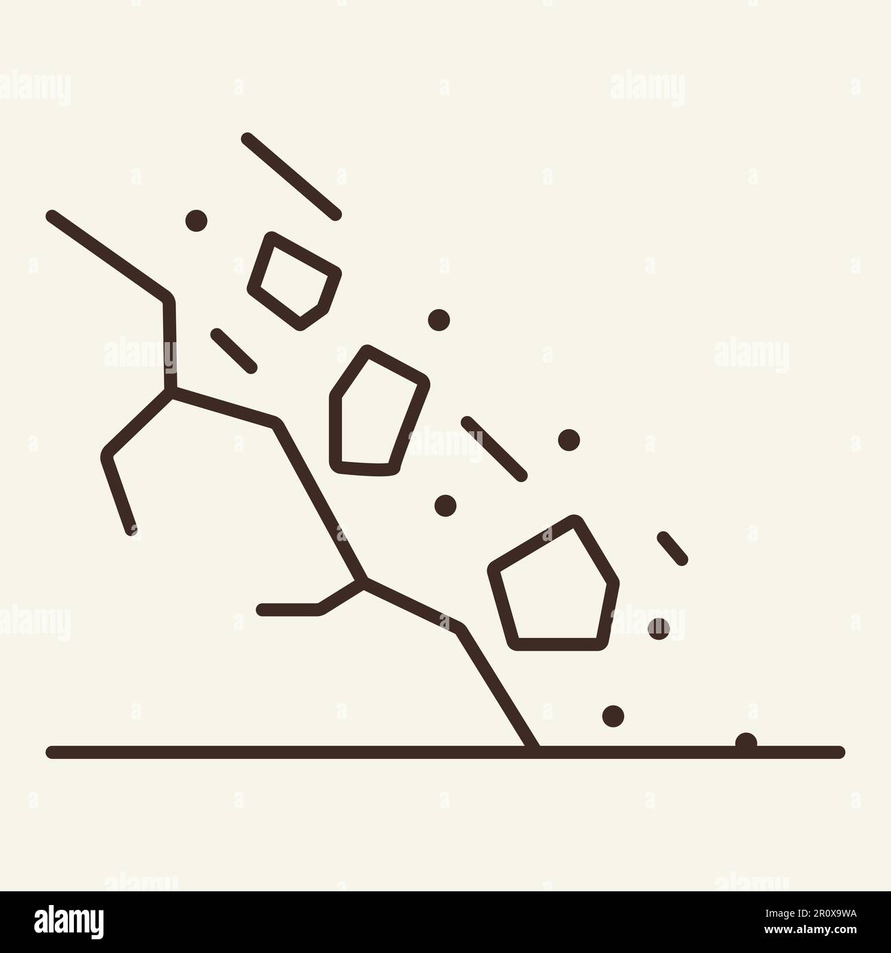Landslide natural disaster isolated Stock Vector Images - Alamy