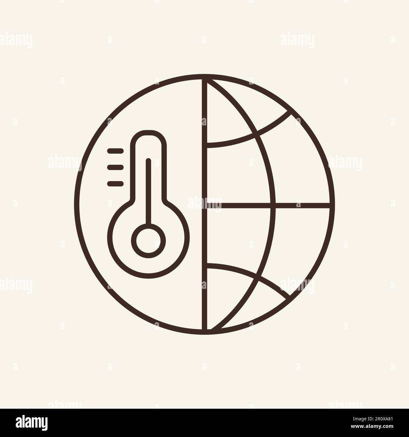 Warming sun icon outline Stock Vector Images - Alamy