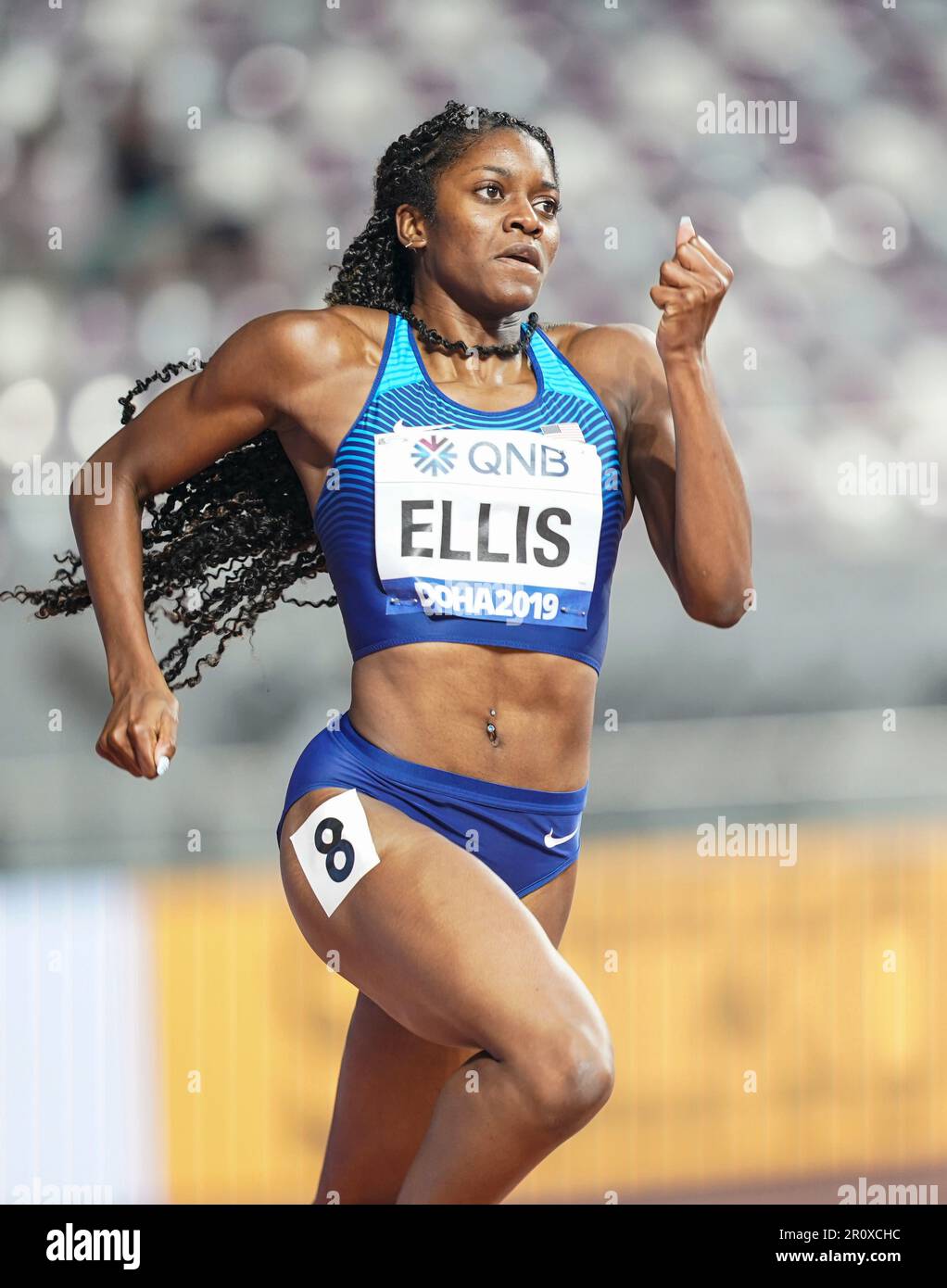 Kendall ELLIS running the 400m at the 2019 World Athletics