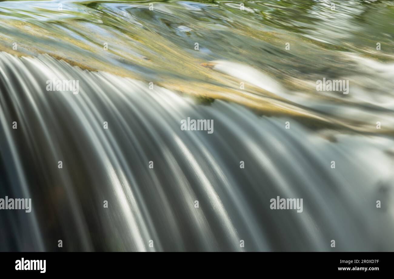 closed frame on water with silk effect Stock Photo
