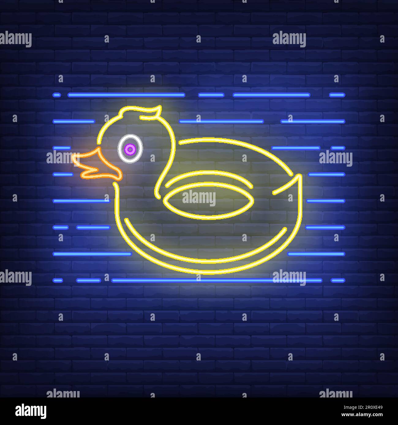 Duck rubber ring neon sign Stock Vector Image & Art Alamy