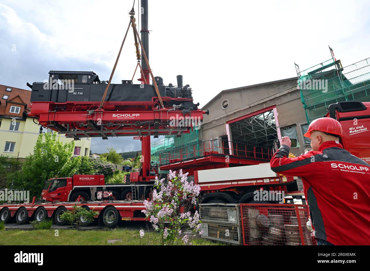 Meiningen, Germany. 10th May, 2023. A Prussian T13 steam