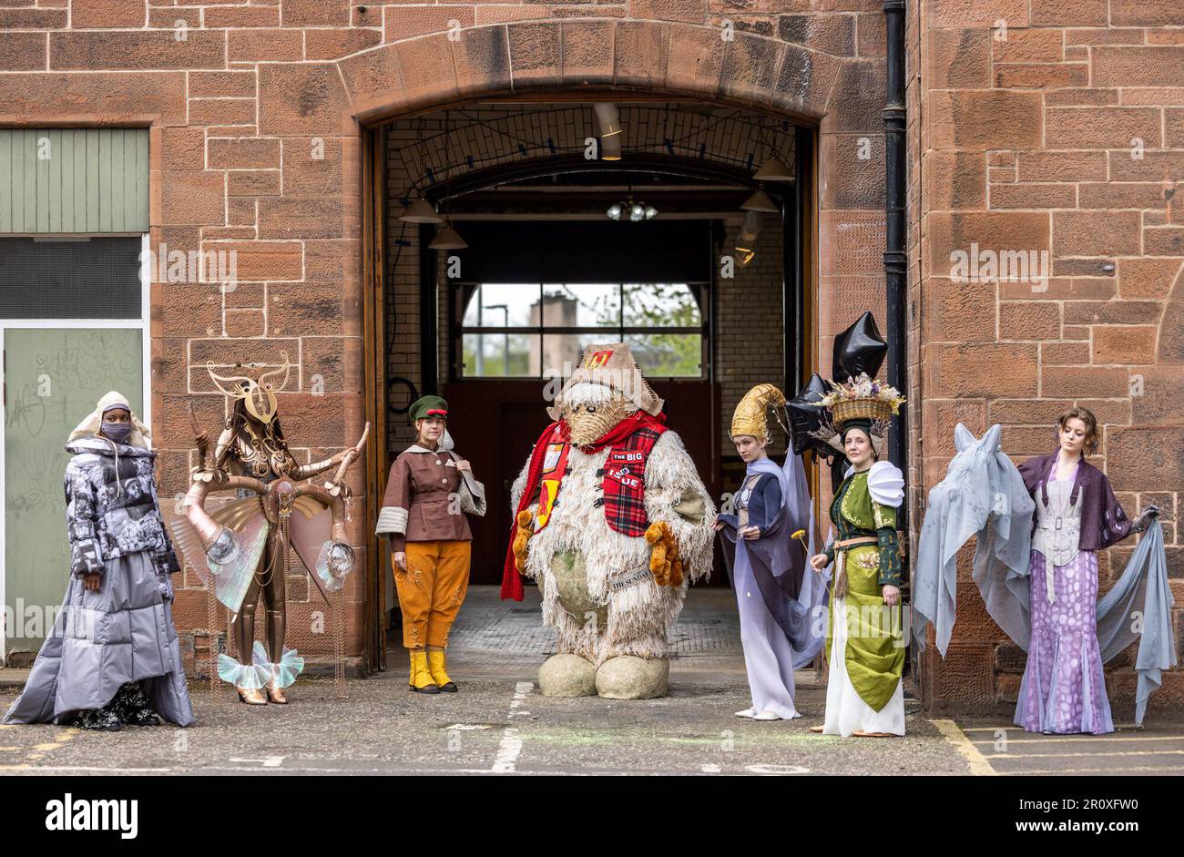 Edinburgh, United Kingdom. 10 May, 2023 Pictured L to R A selection of costumes (Character