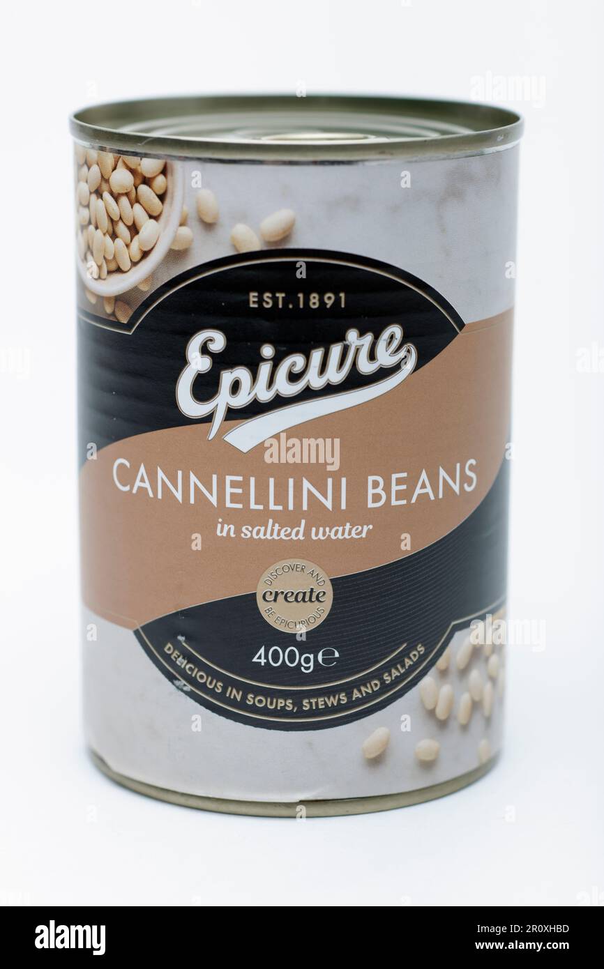 400g Tin of Epicure Cannellini Beans Stock Photo