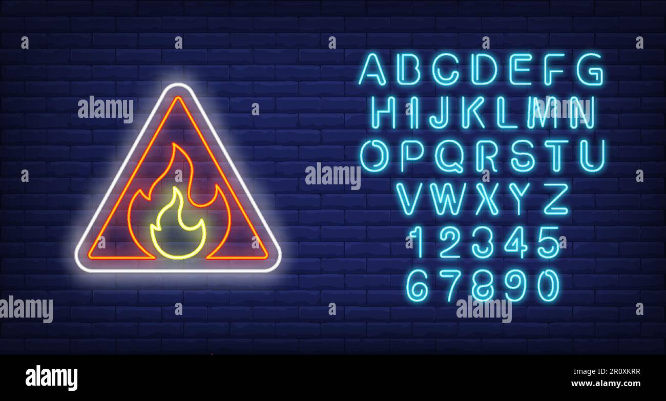 Flammable neon sign Stock Vector Image & Art Alamy