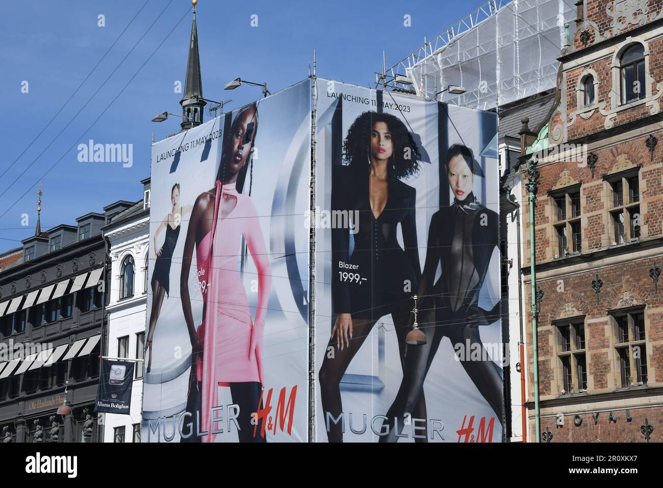 Copenhagen /Denmark/10 May 2023/Swedish retail store H&M huge billboard ...