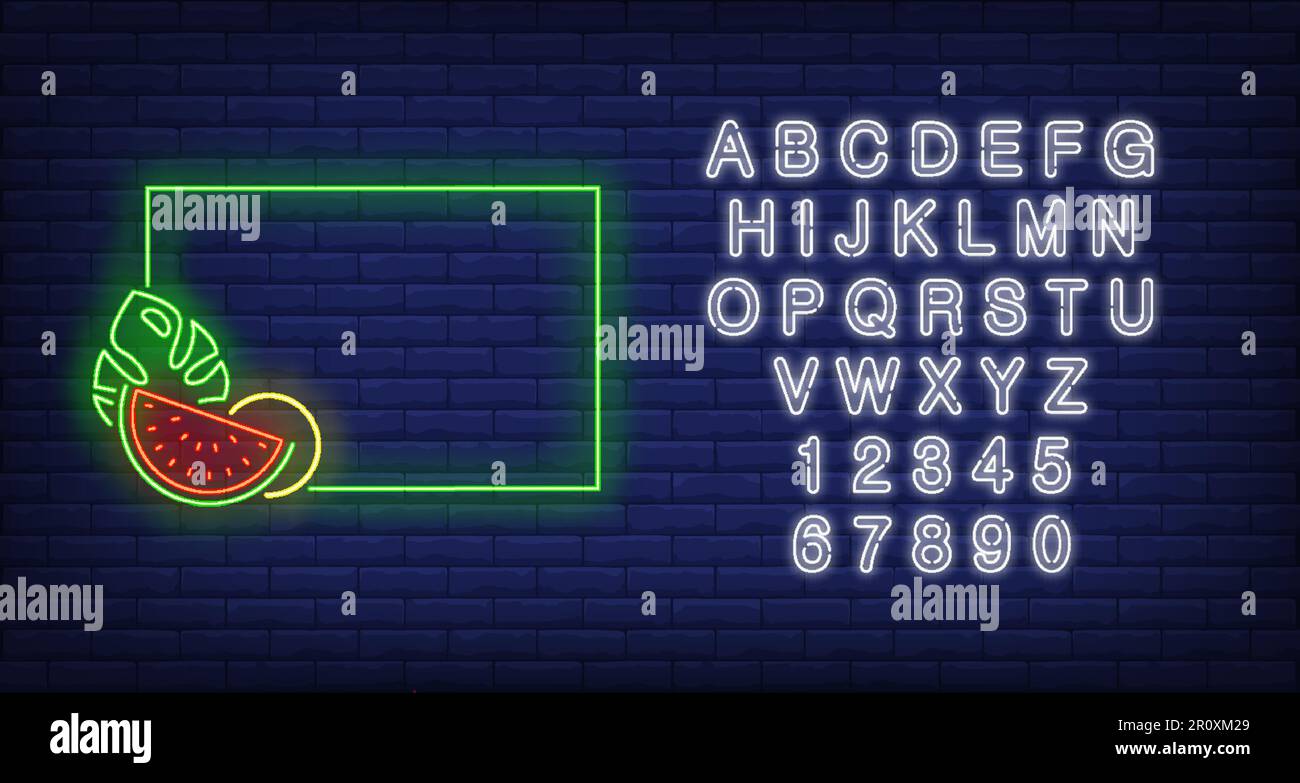 Neon green glowing rectangular border hi-res stock photography and ...