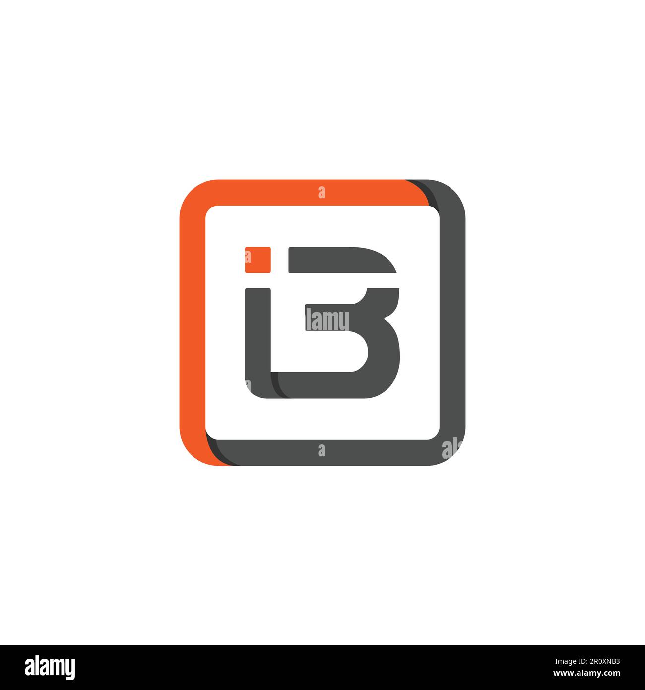 i3 creative modern logo design concept. Combination of letter i with number 3 symbol inside of square shape Stock Vector