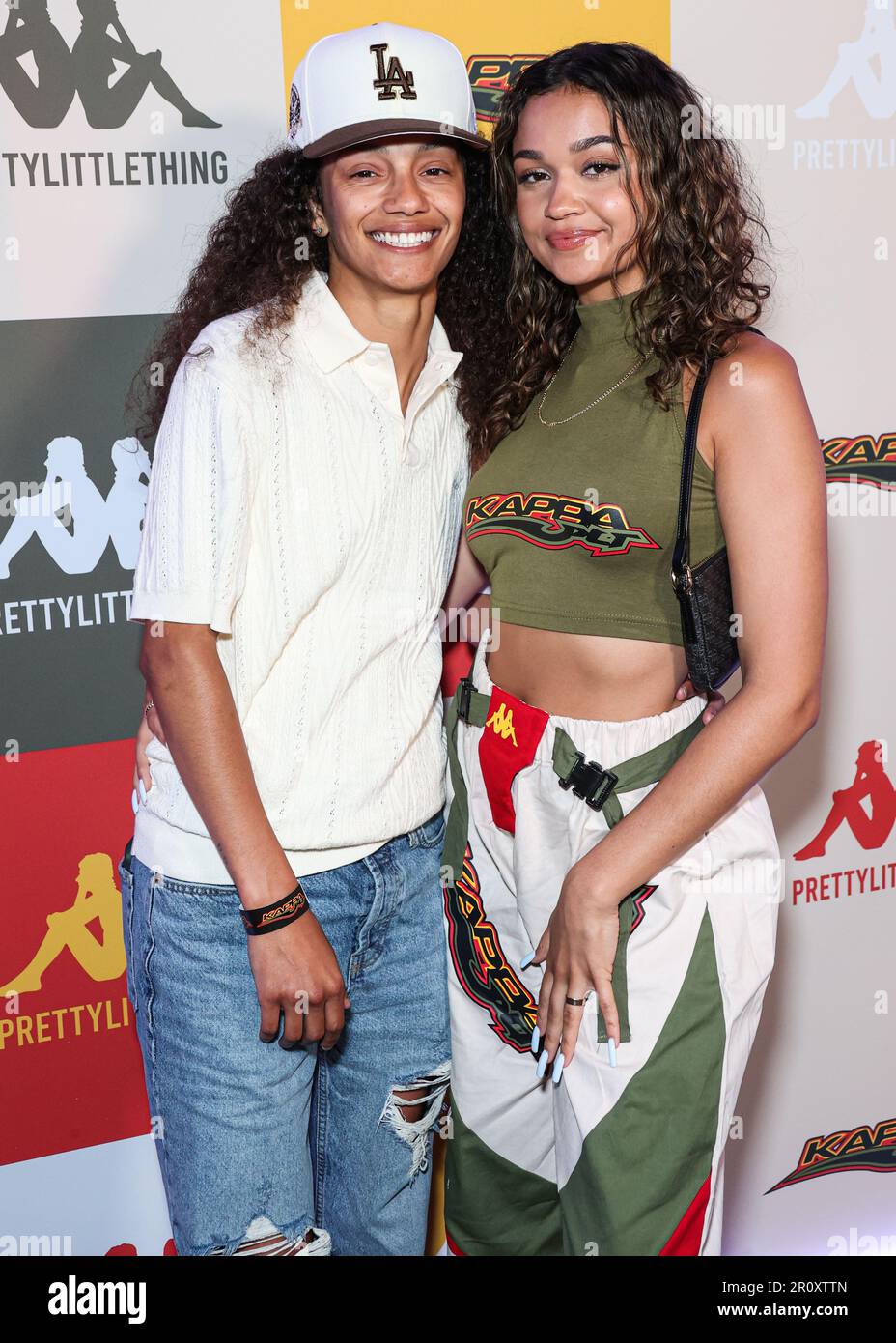 Hollywood, United States. 09th May, 2023. HOLLYWOOD, LOS ANGELES,  CALIFORNIA, USA - MAY 09: Mariah Linney and girlfriend Madison Bailey  arrive at the PrettyLittleThing X Kappa Launch Party held at the Sunset