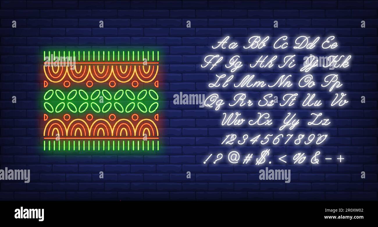 African motif neon sign Stock Vector Image & Art - Alamy