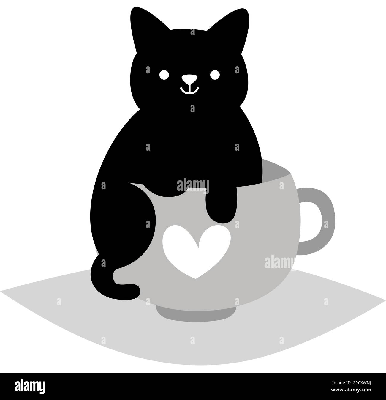 Black Cat On Tea Cup Stock Photo Alamy black-cat-on-tea-cup-stock-photo-alamy