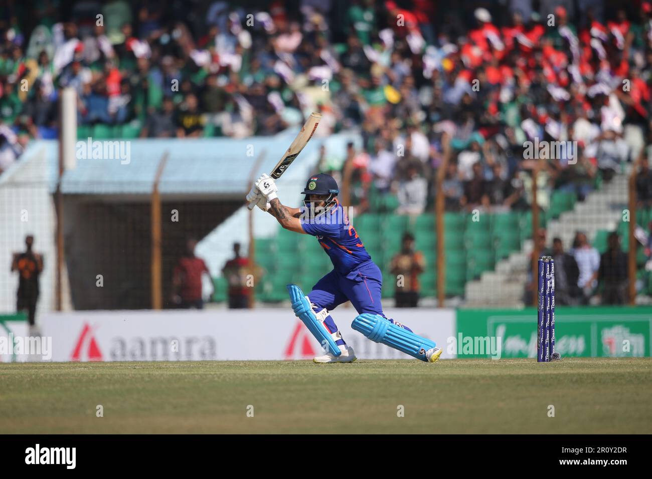 Ishan Kishan during the Bangladesh-India third One Day International (ODI) match at Zahur Ahmed Chowdhury Stadium, Sagorika, Chattograme, Bangladesh. Stock Photo