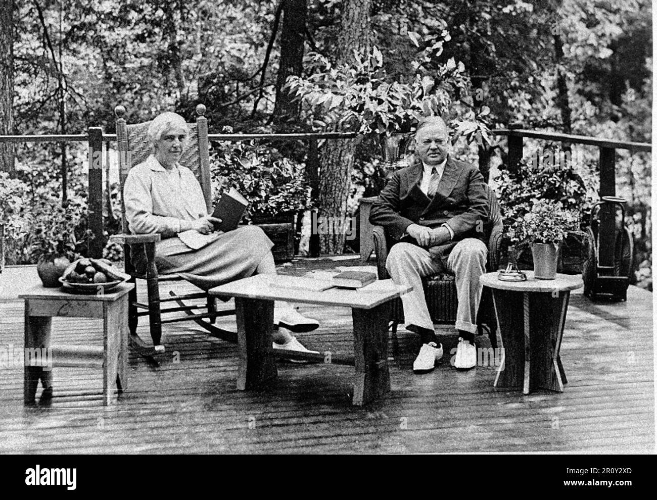 President Herbert Hoover and First Lady Lou Henry Hoover Stock Photo ...