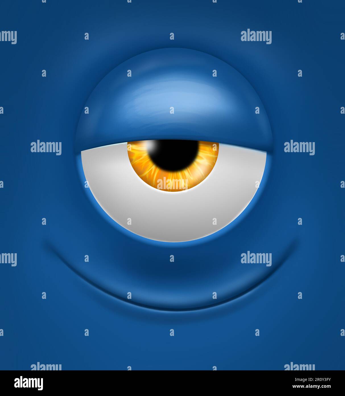 Funny blue emoji Stock Photo Alamy