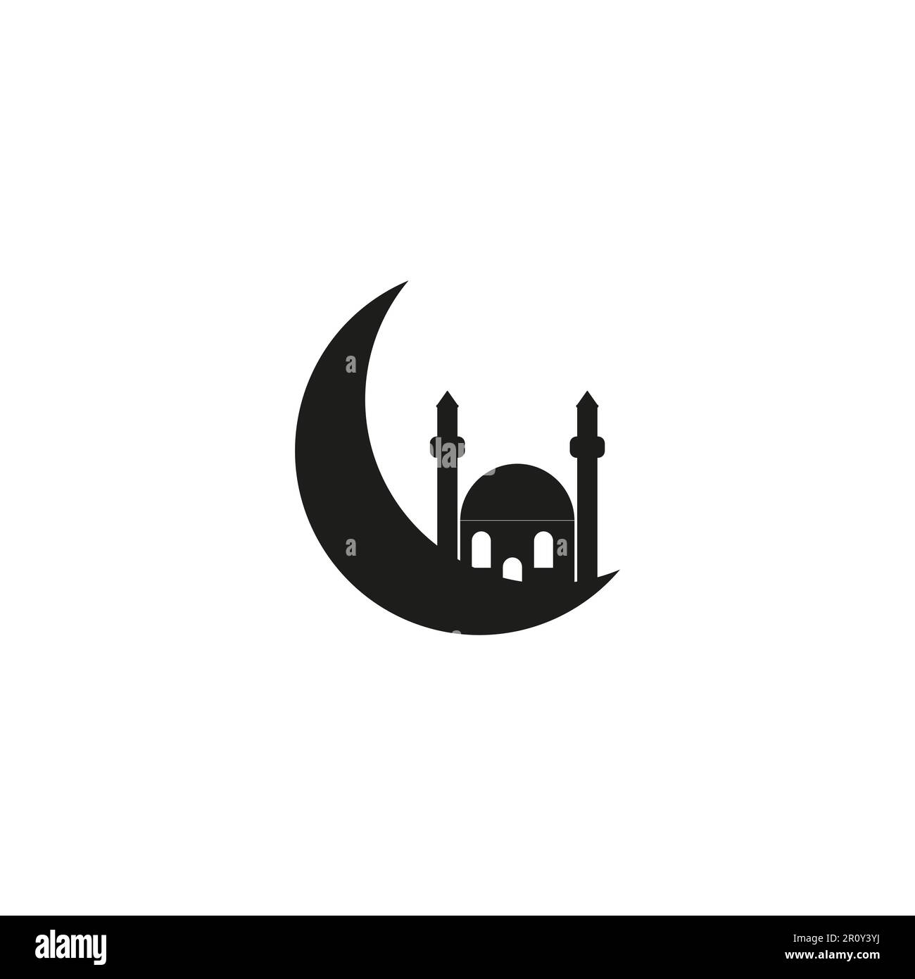 mosque simple icon, islamic worship place, muslim symbols, vector ...