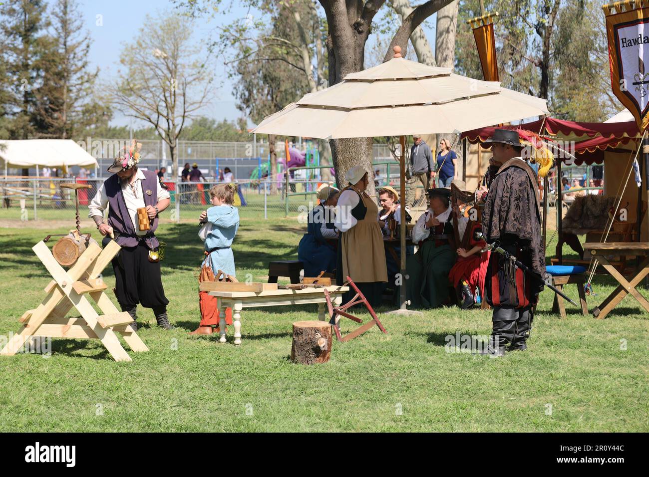 4152023 Visalia, California People in period costumes at a