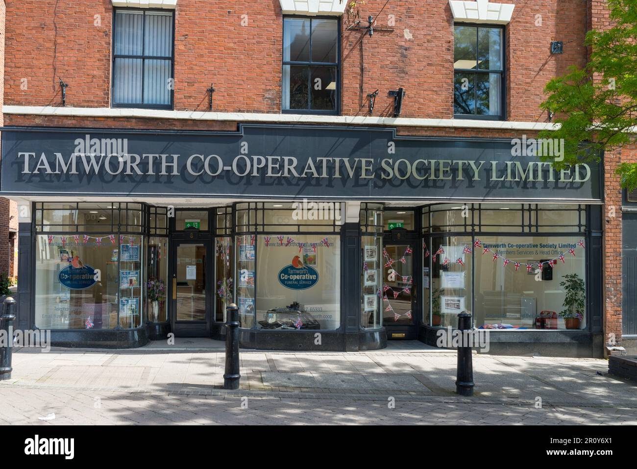 Old Tamworth Co-operative Society building in Colehill, Tamworth,Staffordshire Stock Photo